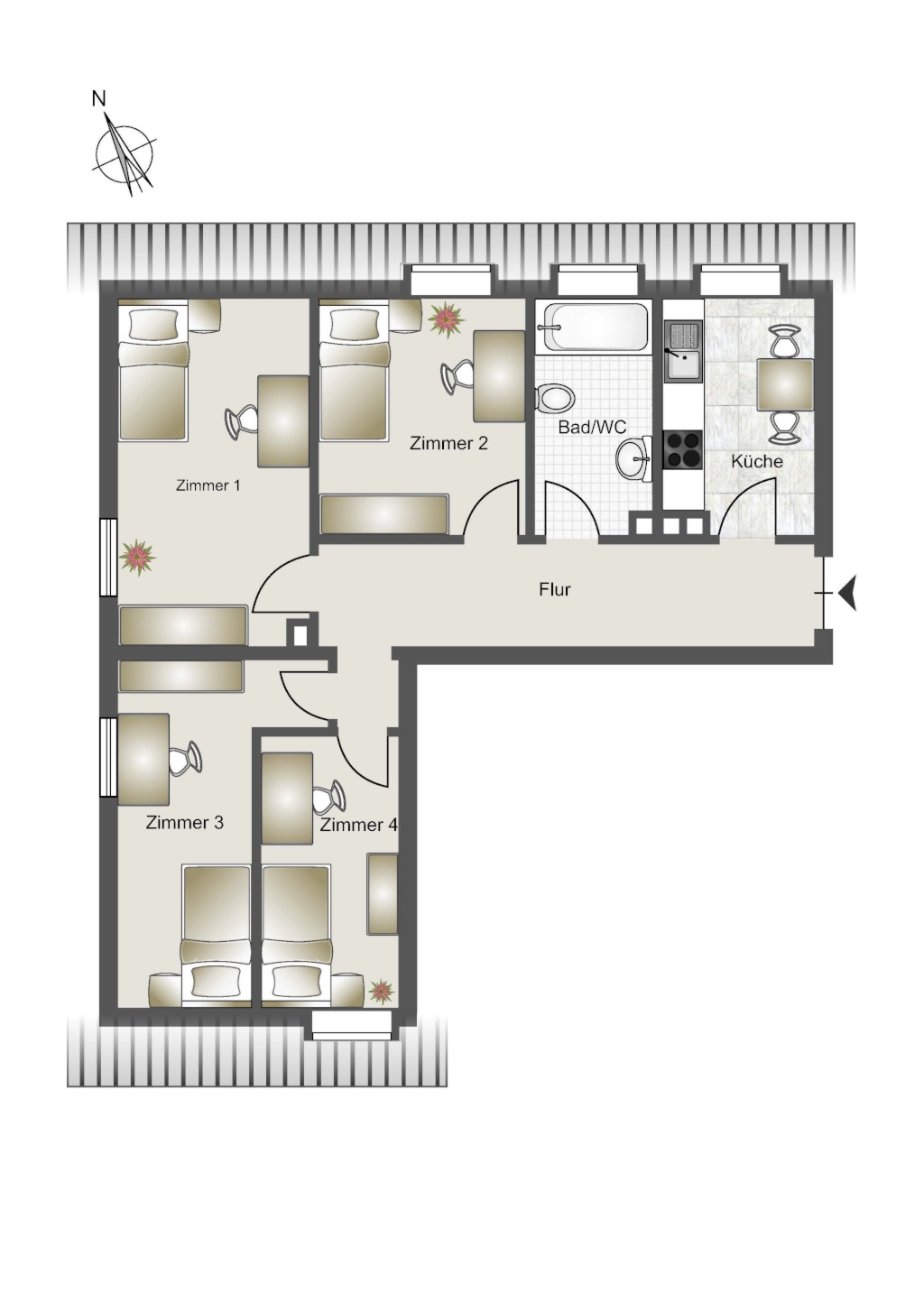 Flatshare Giesing / Ramersdorf Harsdörferstraße 3 - Grundriss