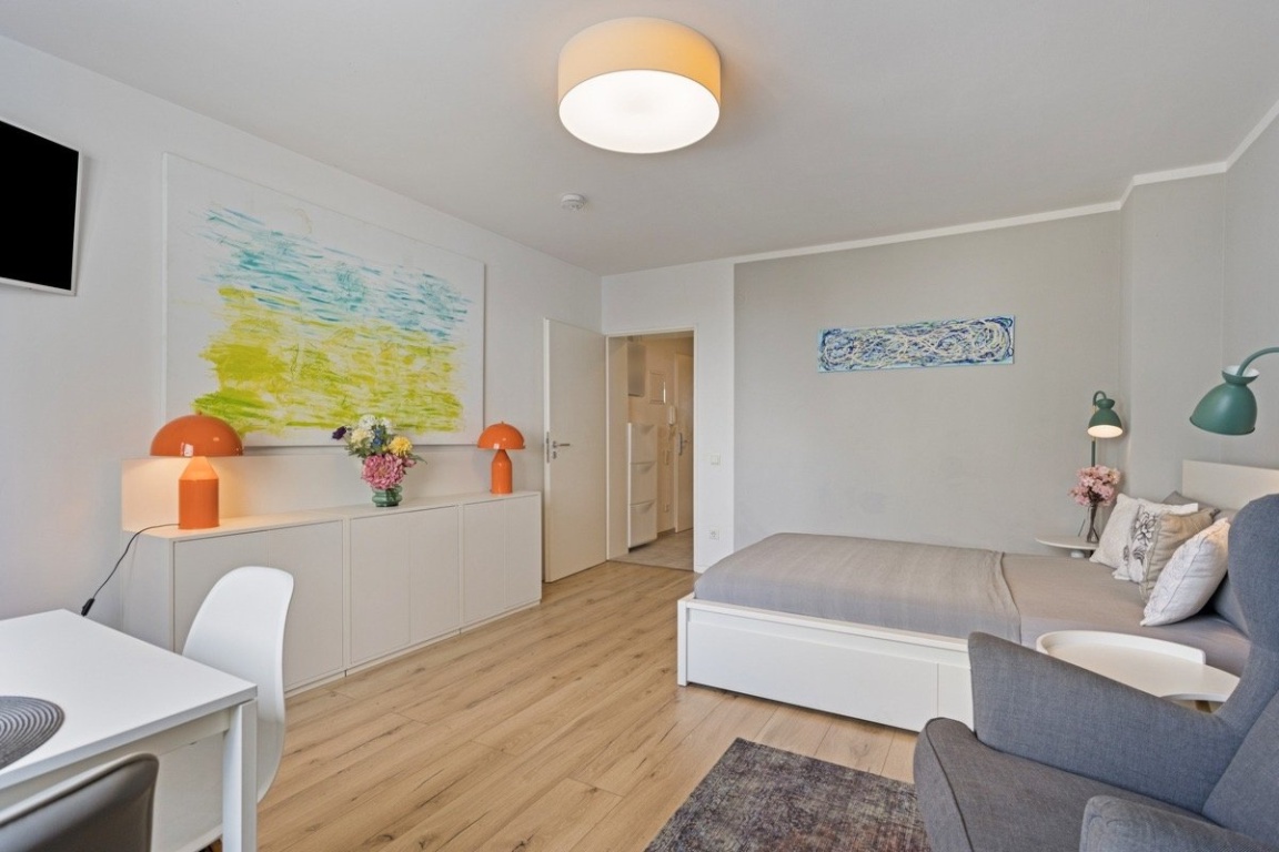 Apartamento Hafen Brückenstraße 16 - Blick ins Zimmer