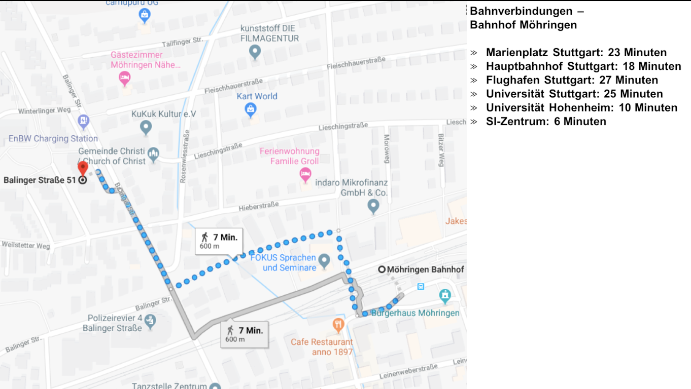 Möbliertes 1,5 Zimmer Sonnenappartment in Stuttgart-Möhringen – Balinger Straße 51, 70567 Stuttgart Möhringen – Vorschaubild 7