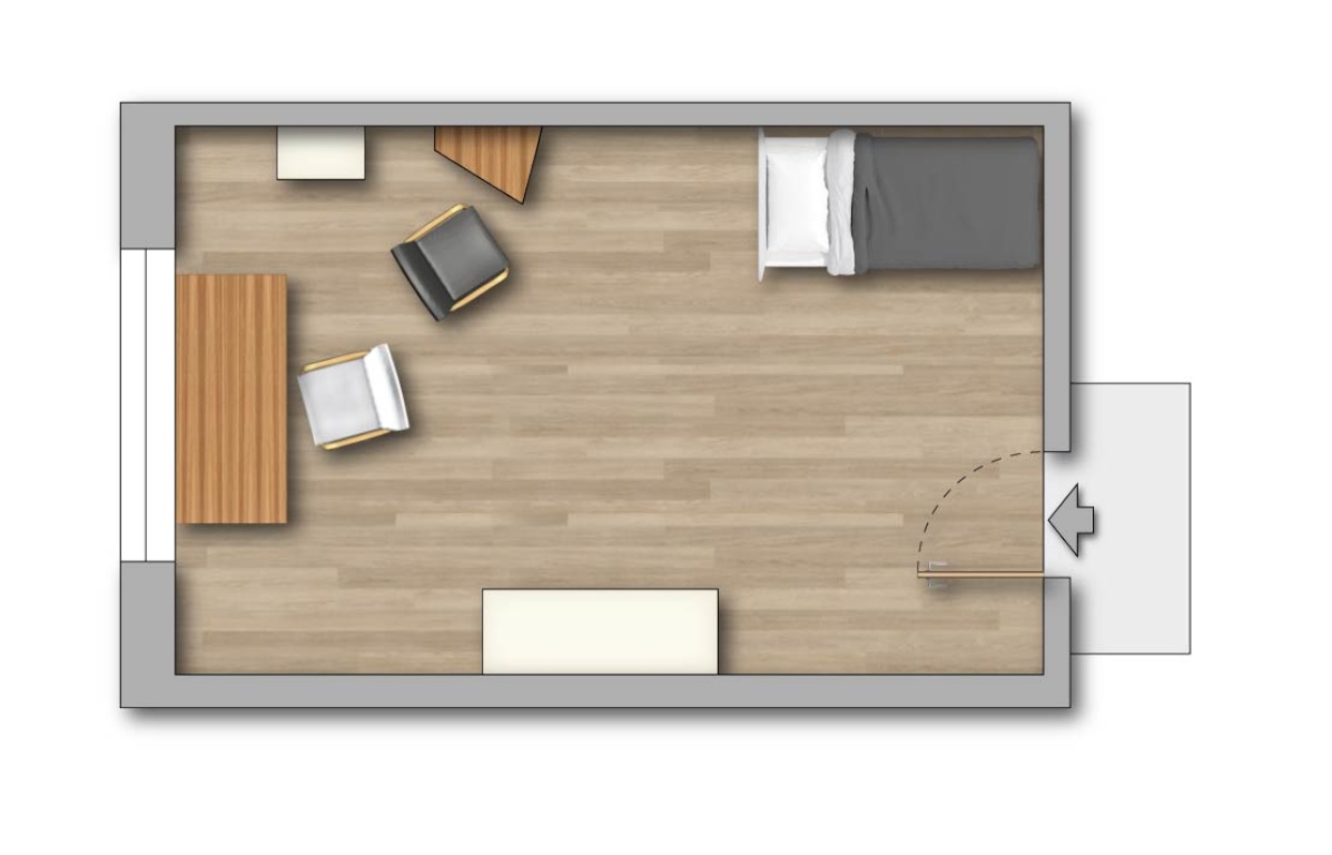 1-Zimmer-Wohnung Greifswald Makarenkostraße 48 - Grundriss