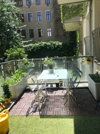 Möbliertes Zimmer in geräumiger Wohnung mit großer Terrasse//Furnished Room in big Flat with sunny terrace