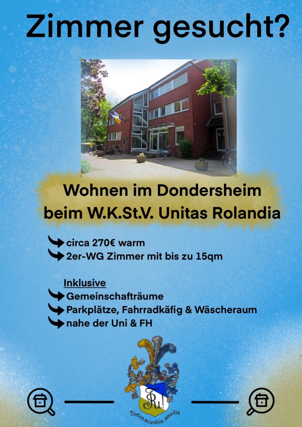 WG-Zimmer Centrum Gasselstiege 57 - Flyer (Vorderseite)