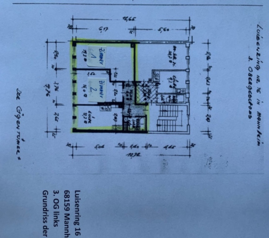 Flat Jungbusch Luisenring - Grundriss