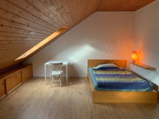 Ad image: Beautiful, quiet, furnished rooftop room (approx 30qm) with private bathroom for rent on the Heilsberg, bus 30