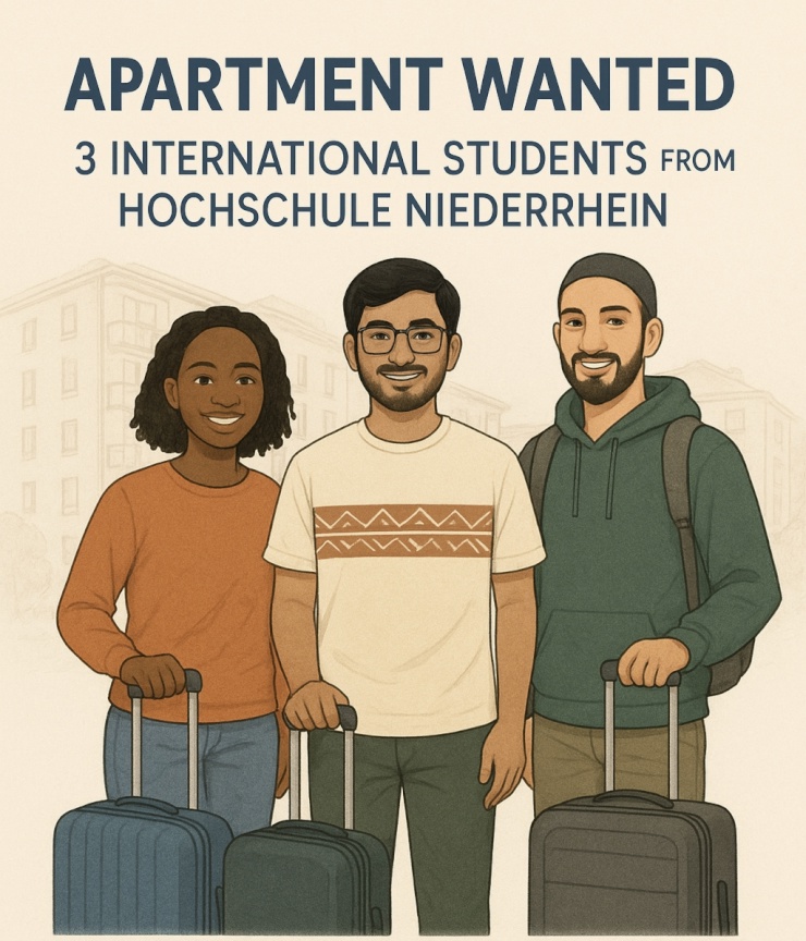 Imagen del anuncio: Buscando un apartamento de 2 a 3 habitaciones en Mönchengladbach – Cerca de la universidad Niederrhein