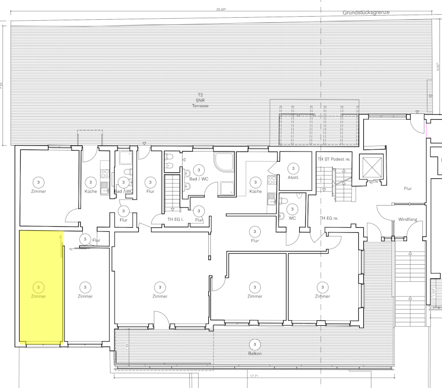 WG-Zimmer Dietersweiler Geschwister-Scholl-Straße 2 - Grundriss Wohnung
