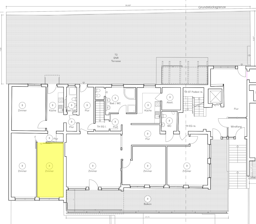 WG-Zimmer Dietersweiler Geschwister-Scholl-Straße 2 - Grundriss Wohnung
