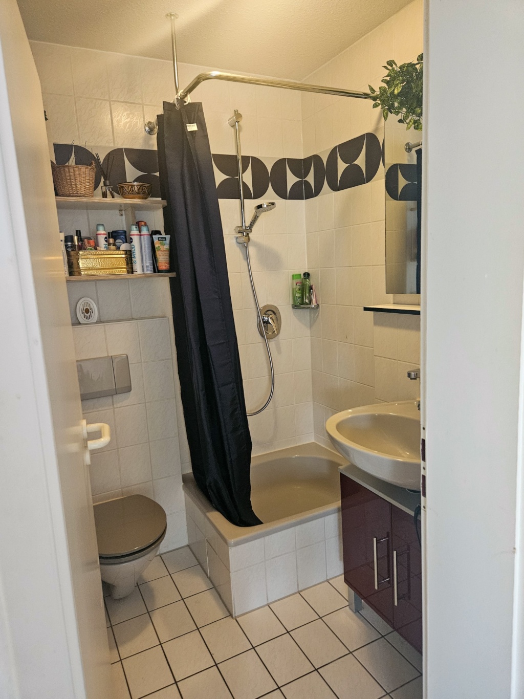 1 Room Flat Herdern Hauptstraße - Badezimmer