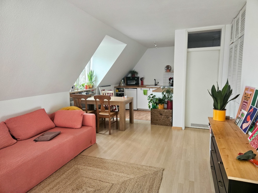 1 Room Flat Herdern Hauptstraße - Blick vom Bett