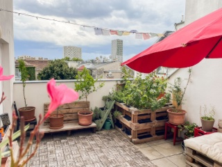 Anzeigenbild: Zwischenmiete: Möblierte sonnige Dachgeschosswohnung mit großer Terrasse II Sublet: Fully furnished sunny attic apartment with large terrace