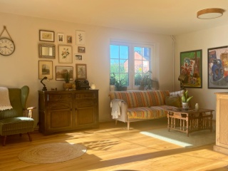 Anzeigenbild: Furnished Guest Room in Quiet Two-Storey House with Large Garden – Short-Term, Near Hamburg Airport  |  Möbliertes Gästezimmer in ruhigem Einfamilienhaus mit großem Garten – Kurzzeitmiete, Nähe Hamburg Airport