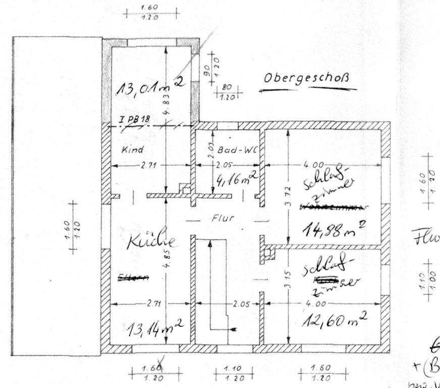 WG-Zimmer Dechsendorf Egerstraße - Grundriss