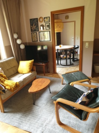 Ad image: 49m2 Single Appartment | renoviert in angesagtem retro Design | inkl. Kamin und Garten