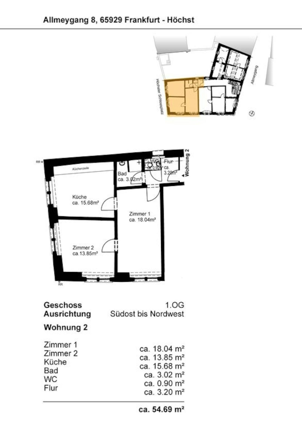 1-Zimmer-Wohnung Höchst Allmeygang - Bild 3