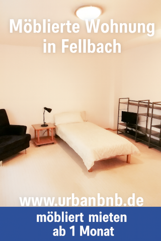 möblierte Wohnung in Fellbach ab 10 Nächte buchbar oder zum günstigen Monatspreis