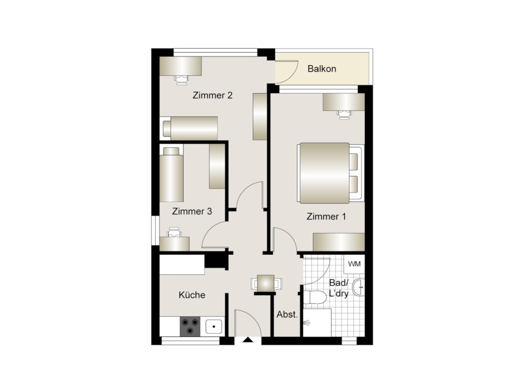 Flatshare Feldmoching-Hasenbergl Joseph-Seifried-Straße 9 - Grundriss