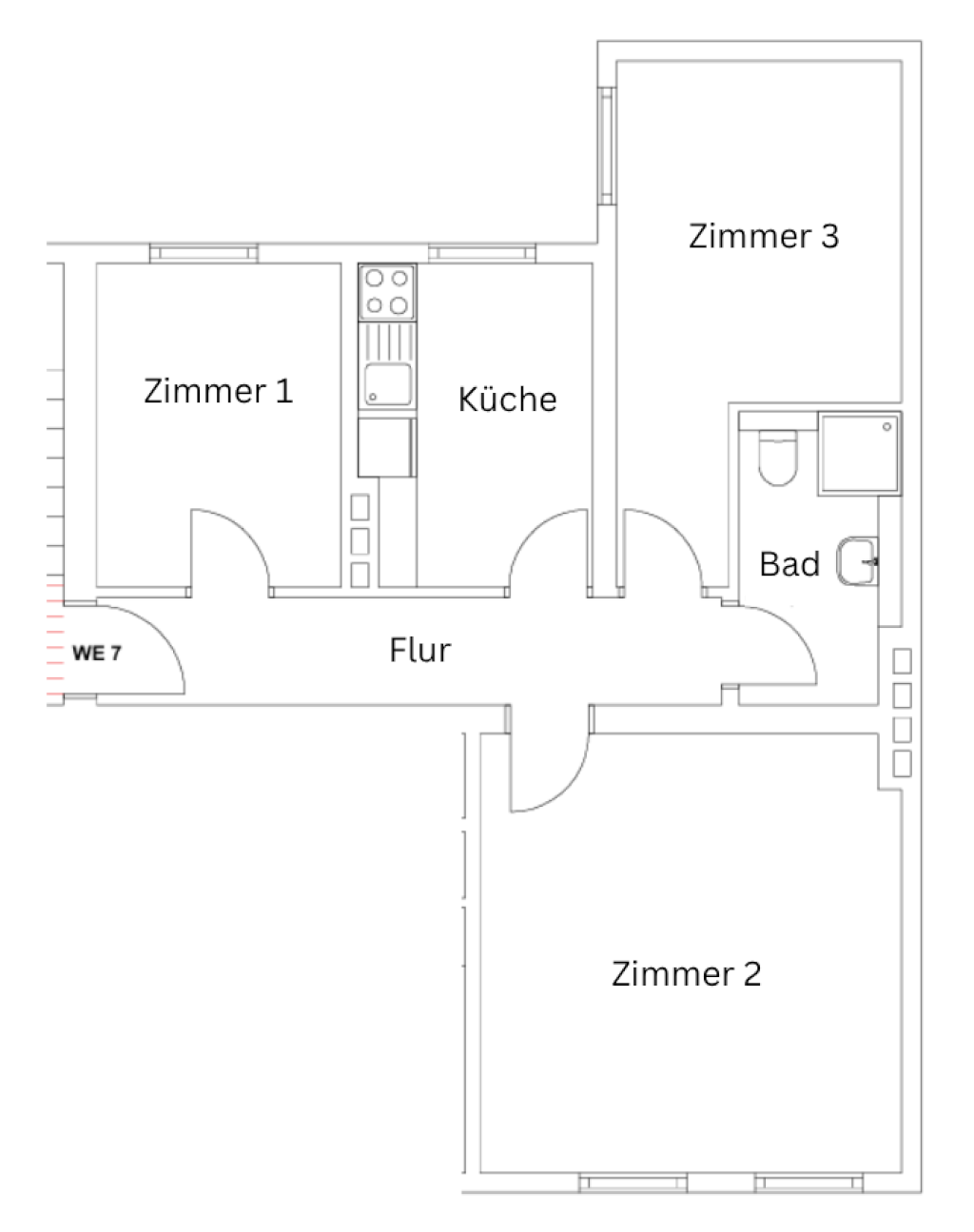 Flatshare Sudenburg Helmstedter Str. - Grundriss