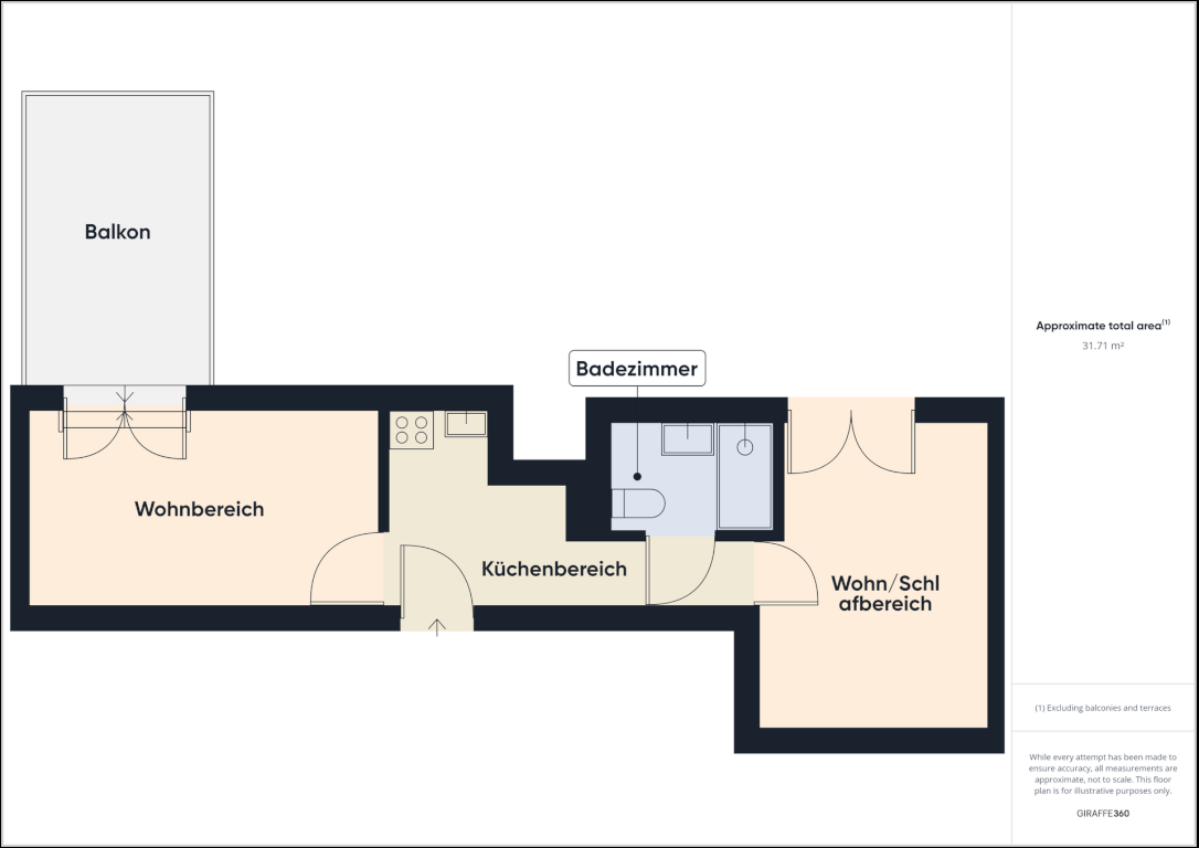 1-Zimmer-Wohnung Sendling Resi-Huber-Platz 1 - Grundriss