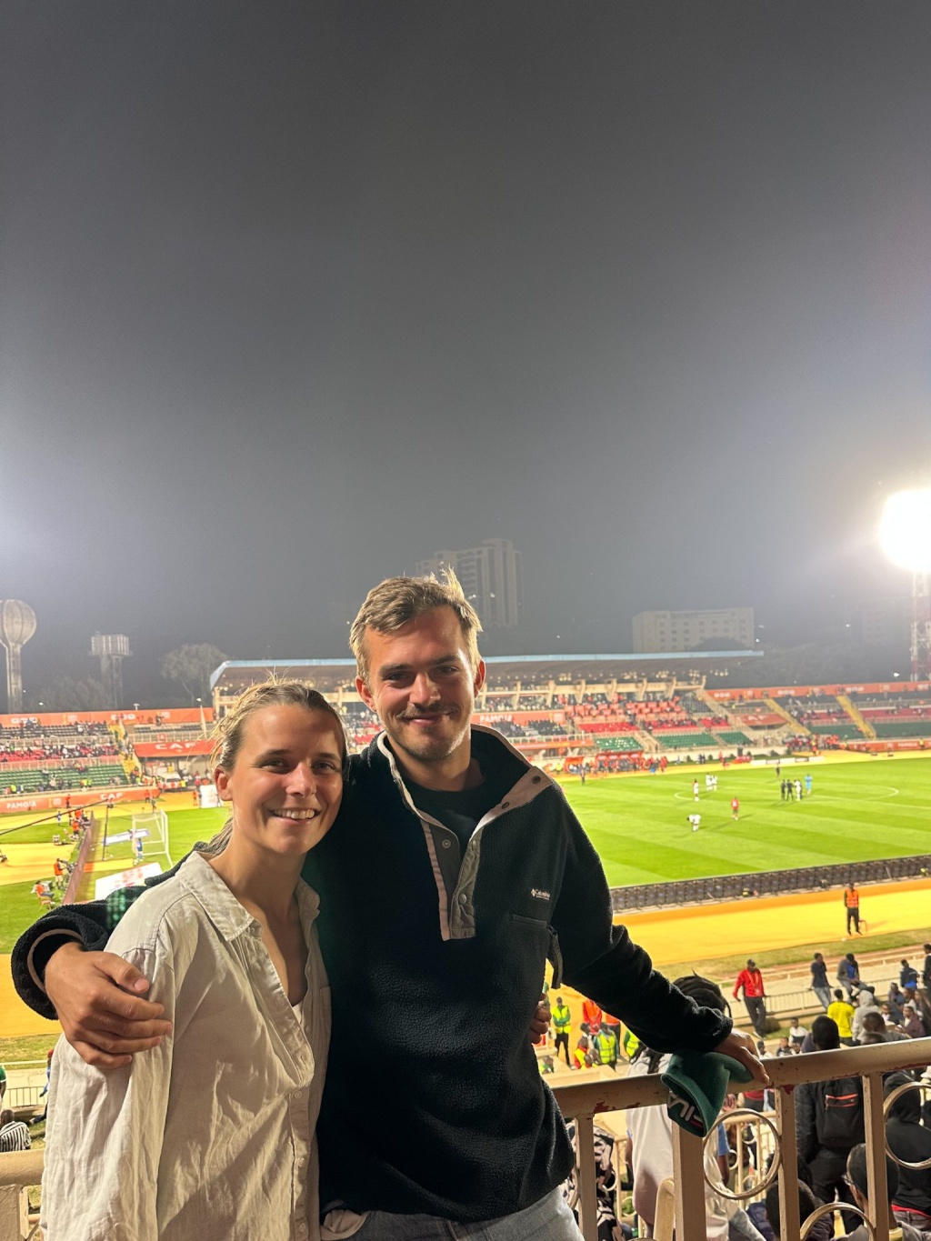 im Fußballstadion von Nairobi bei der African Nation Championschip:)