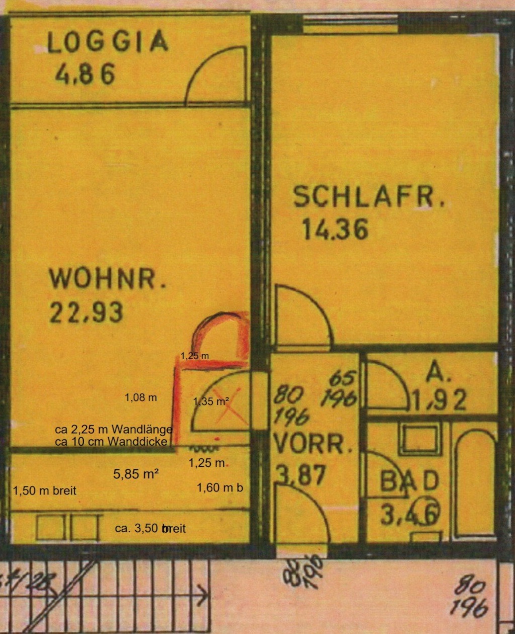 Flatshare Elisabeth-Vorstadt Elisabethstr. 38 - Grundrissplan