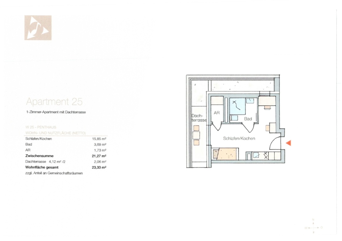Luxuriöses Neubau 1-Zimmer Penthouse Apartment möbliert mit Dachterrasse und eigenem Stellplatz - ideal für Studierende & Berufseinsteiger – Anton-Bruckner-Straße 1, 91052 Erlangen Röthelheim – Vorschaubild 16