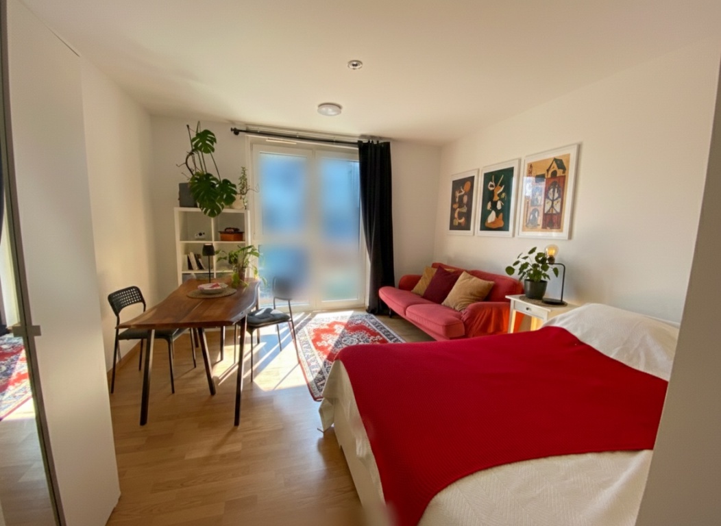 Appartement, Zimmer , 1-Zimmerwohnung, ruhig, hell, mit Balkon, sehr zentral