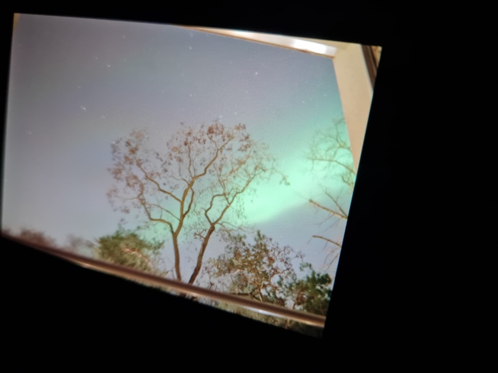 WG-Zimmer Kladow Neukladower Allee - Polarlichter über dem Fenster Januar 2026