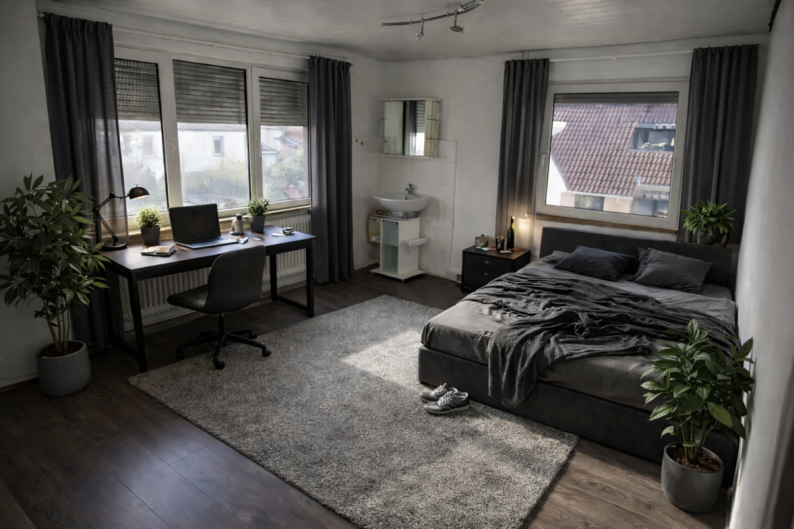 WG-Zimmer Bingen Schloßbergstraße - So könnte dein Zimmer 4 aussehen (KI)