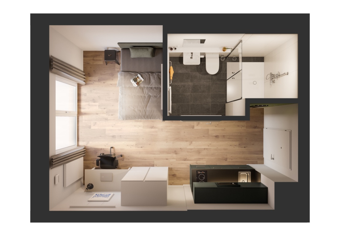 THE FIZZ Berlin Friedrichshain - **BRAND NEW* Fully Furnished Single Apartments for Students – Markgrafendamm 8, 10245 Berlin Friedrichshain – Vorschaubild 5