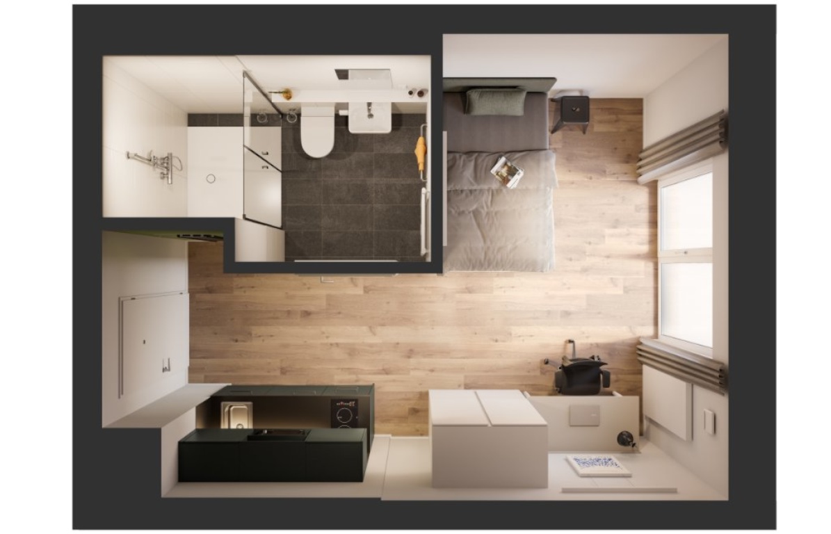 THE FIZZ Berlin Friedrichshain - **ERSTBEZUG** Vollmöblierte Single Apartments für Studierende – Markgrafendamm 8, 10245 Berlin Friedrichshain – Vorschaubild 5