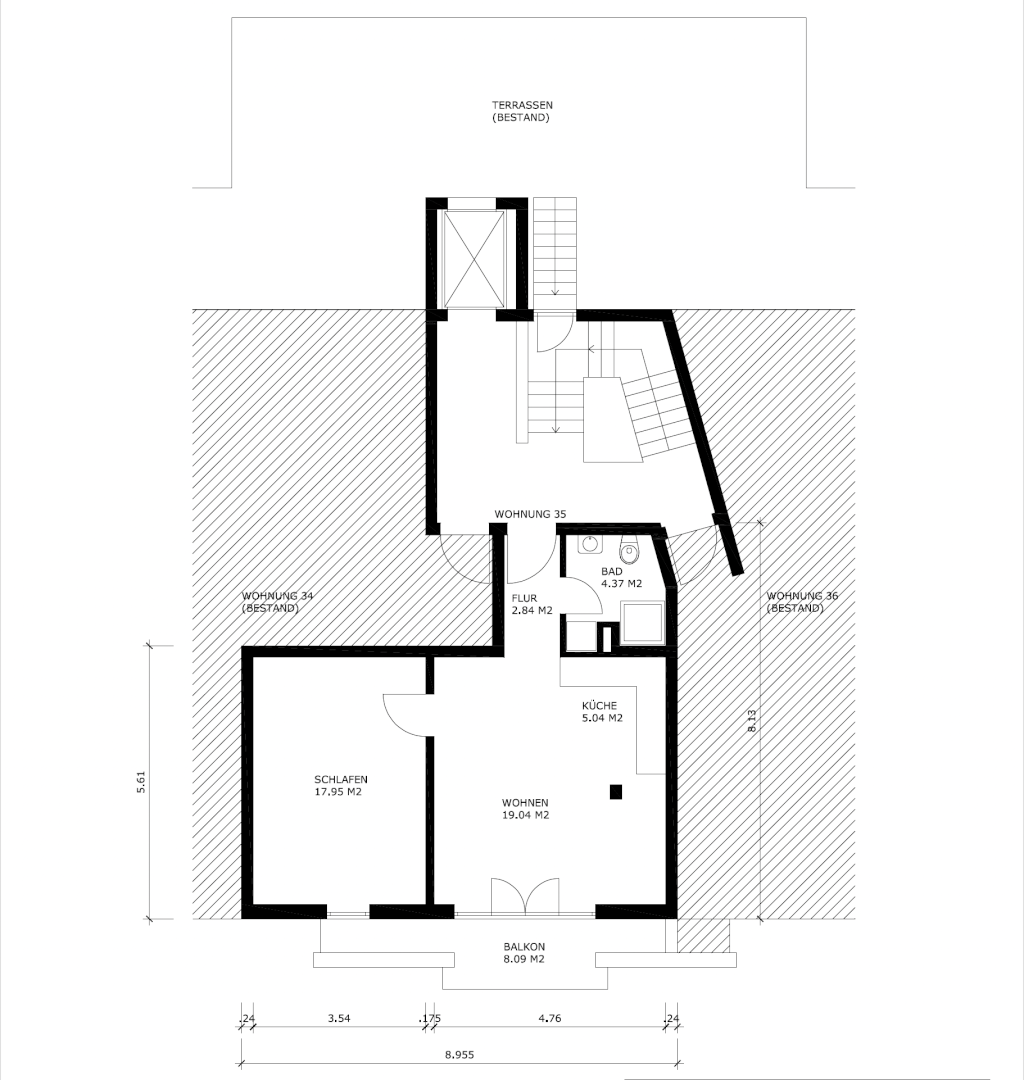 Langzeitmiete – Hochwertig möblierte 2-Zimmer-Wohnung mit Balkon & Garage in Karlsruhe-Oberreut – Wilhelm-Leuschner-Straße 47, 76189 Karlsruhe Oberreut – Vorschaubild 20