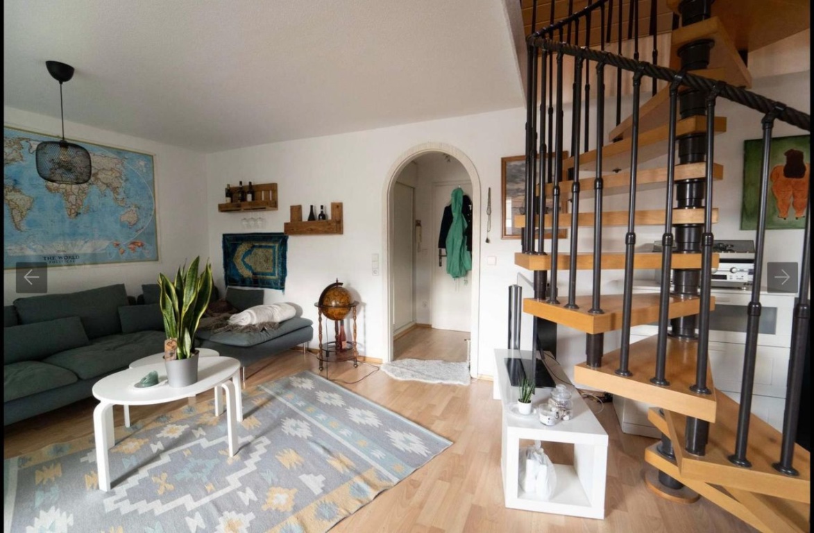 Helle & komplett möblierte Maisonette-Wohnung – Zentrale Toplage (01.03.2026 bis 01.09.2026)