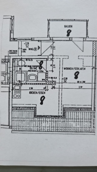 Anzeigenbild: 1 Zimmer Singlewohnung mit Balkon