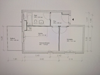 Anzeigenbild: Wohnung (teilmöbliert) zur Untermiete  befristet auf 1 Jahr