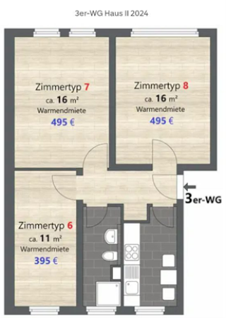 Anzeigenbild: Eure Möglichkeit zur WG Neugründung (3er WG, für Studierende)