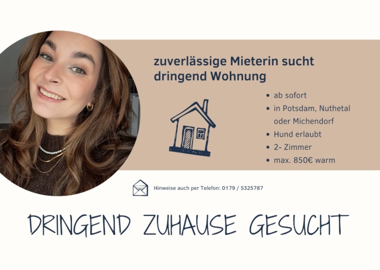 Anzeigenbild: Dringend Wohnung in Potsdam gesucht