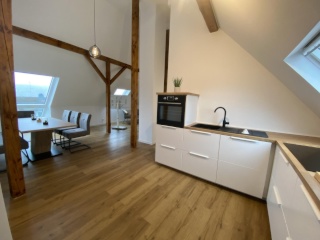 WG-Zimmer in möbelierter Loftwohnung mit Küche inkl. EBK, Diele +Duschbad