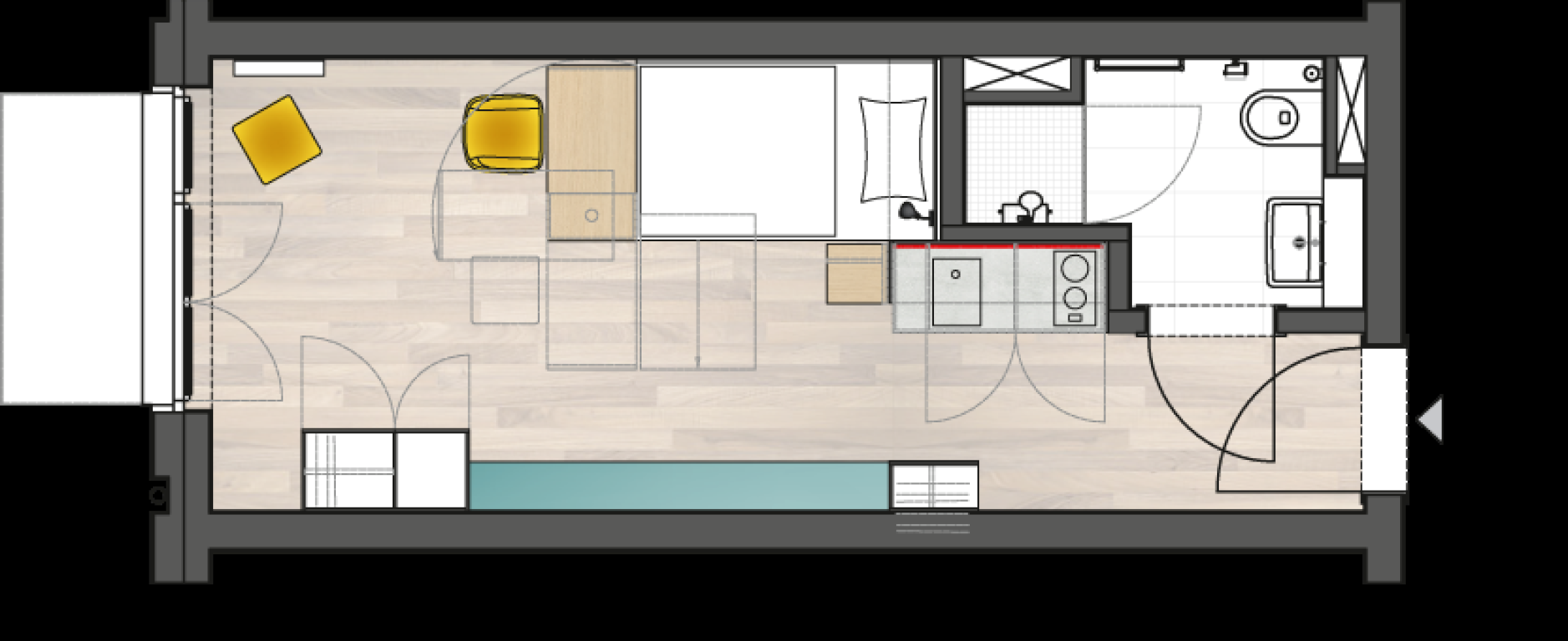 1-Zimmer-Wohnung Ehrenfeld Melatengürtel 123 - Bild 2