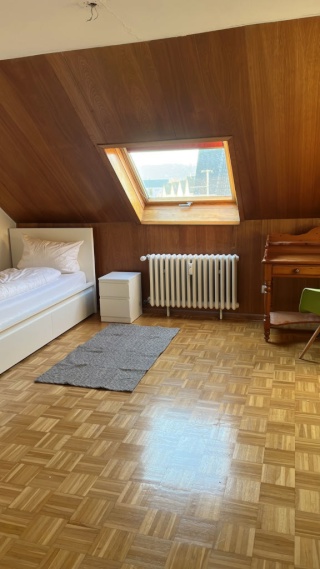 Anzeigenbild: Schönes, helles, möbliertes Dachgeschosszimmer in Trier-Pfalzel. 2er-WG (nur für Frauen). Ruhige Lage, nahe dem Moselufer und dem Fahrradweg.