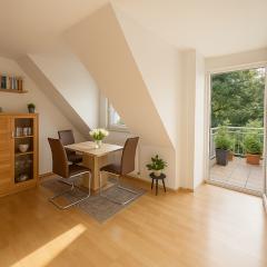 Imagen del anuncio: Helle 2-Zi-DG-Wohnung (möbliert) mit Terasse & Parkblick in Eislingen