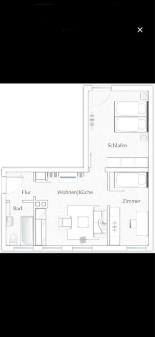 Helle 2,5 Zimmer Wohnung
