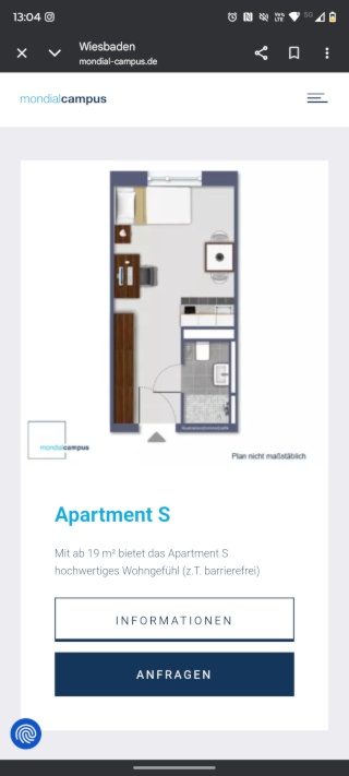 Anzeigenbild: 1 Zimmer Apartment mit Bad und Küchenzeile/ möbliert