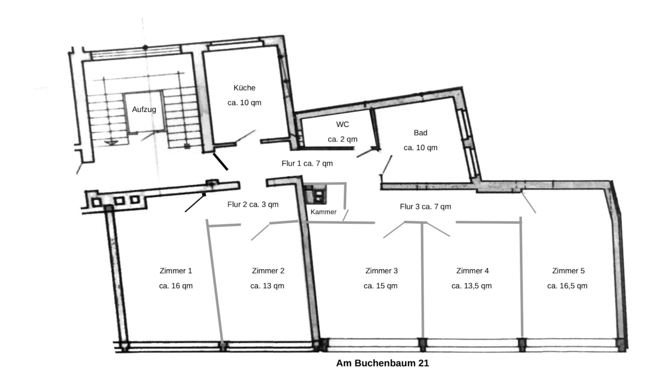 Helle WG-Wohnung in zentraler Lage