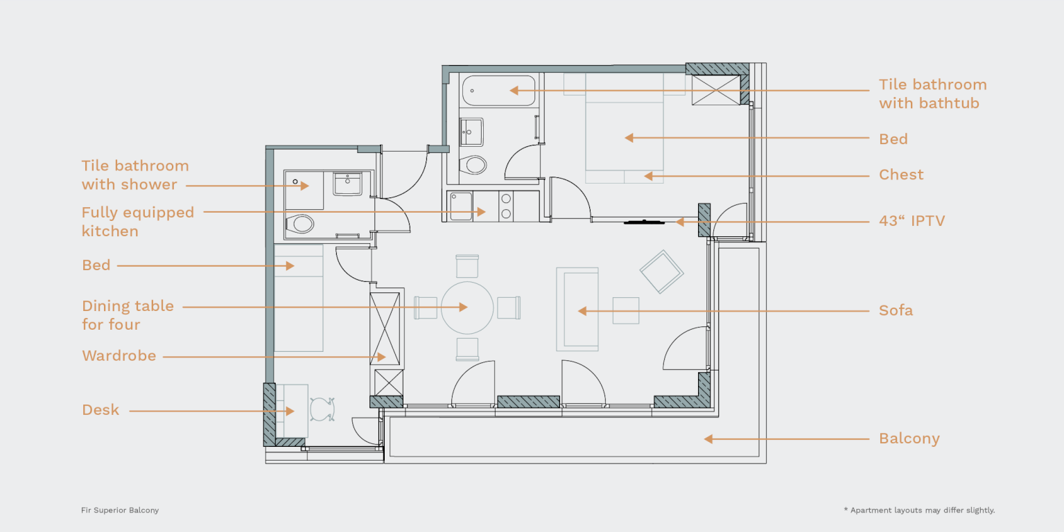 Tannhaus Serviced Apartments - Fir Superior Balcony Apartment – Brunnenstrasse 125, 13355 Berlin Mitte – Vorschaubild 19