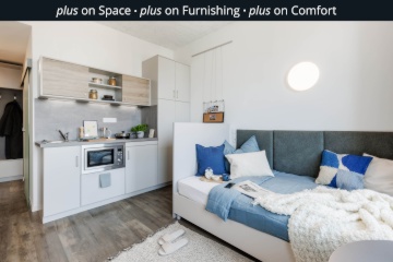 Imagen del anuncio: THE FIZZ plus Frankfurt - Vollmöblierte & Ausgestattete Apartments für Studierende
