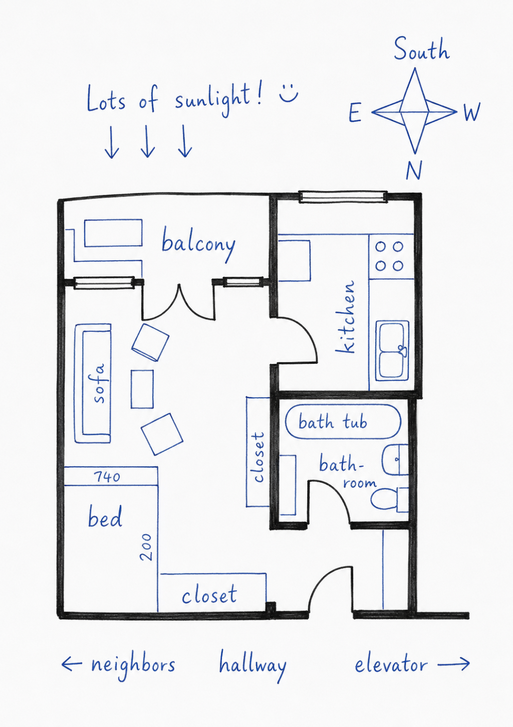 Cozy flat in central Kreuzberg, bright, amazing view, fully furnished – Reichenberger Str 177, 10999 Berlin Kreuzberg – Vorschaubild 5