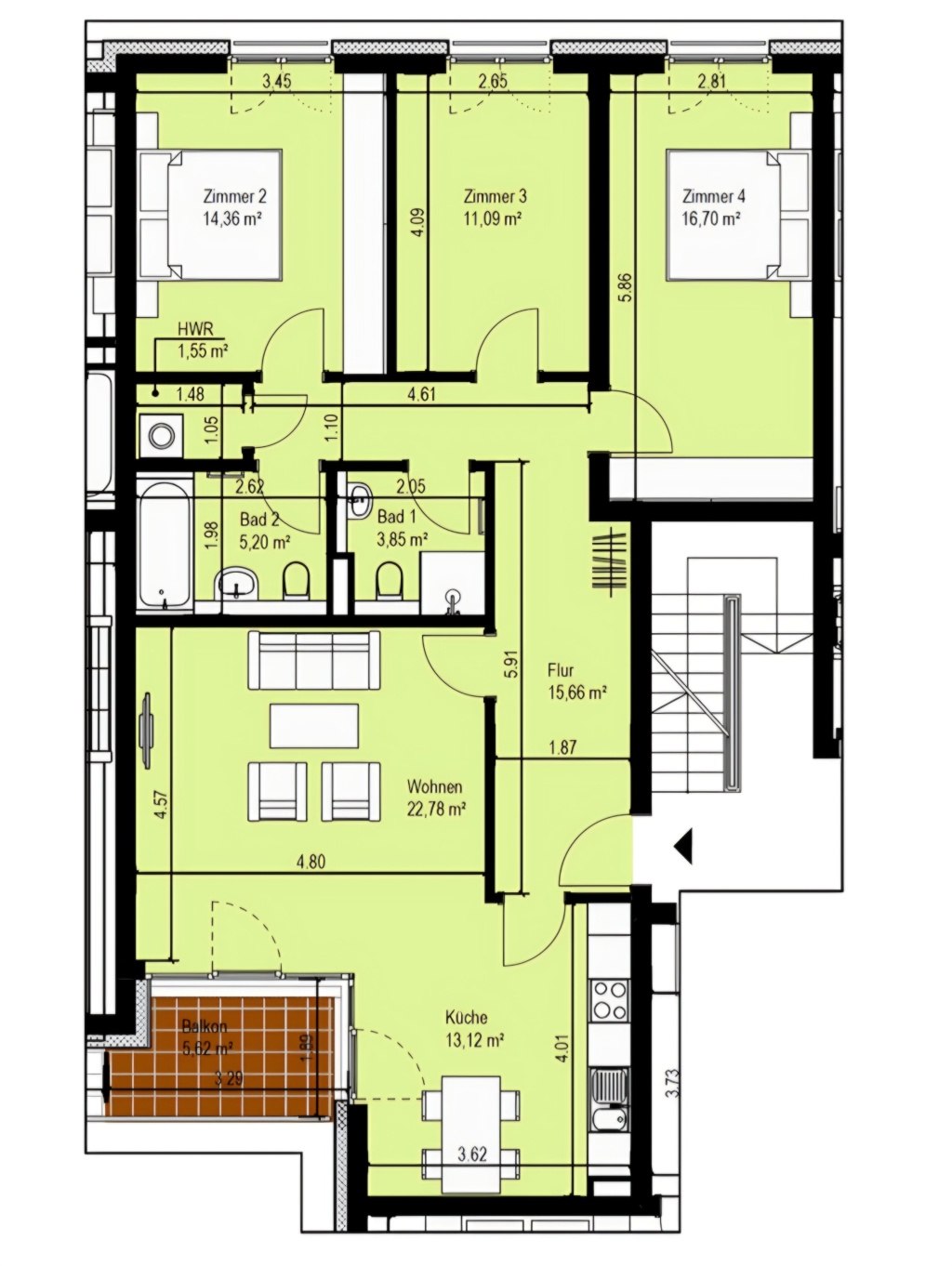 Flat Neukölln Eschersheimer Straße 17 - Grundriss der Wohnung