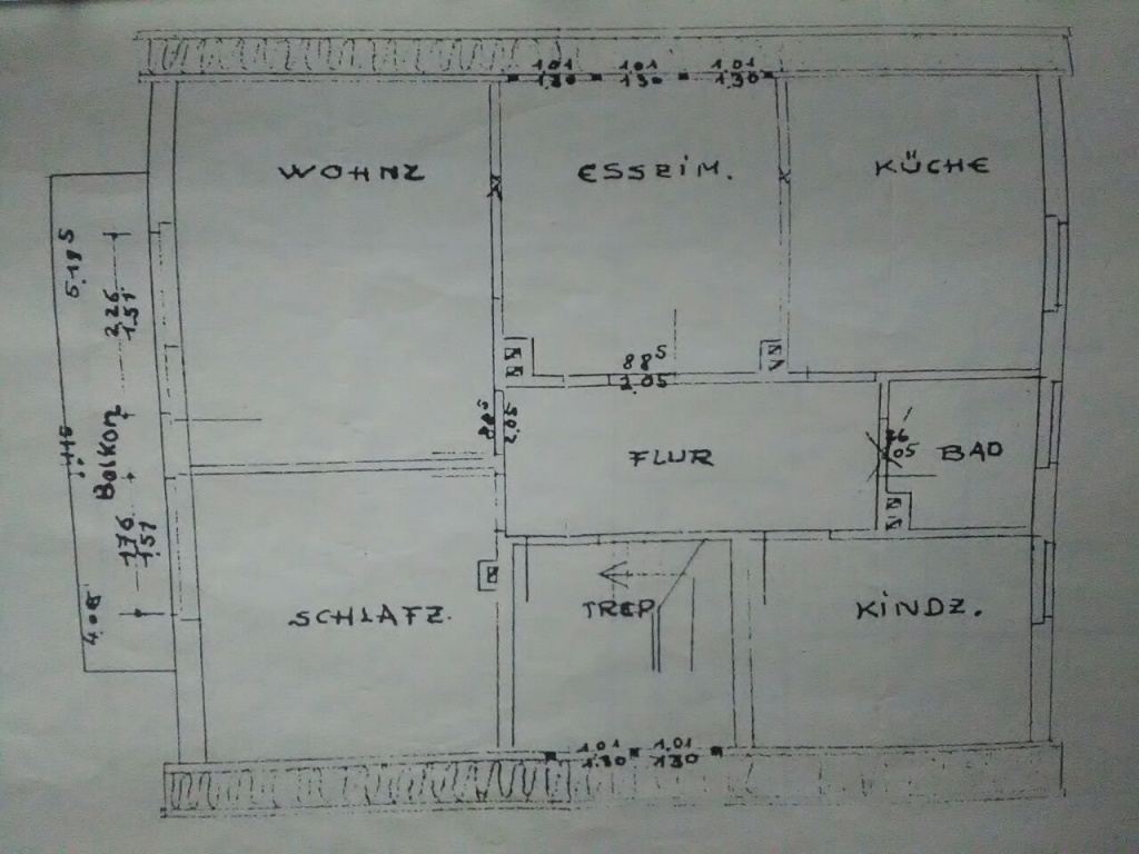 4-Zimmer-Wohnung (f. Studenten WG) m.Balkon in freundlichem Haus in Osnabrück (Wüste) provisionsfrei