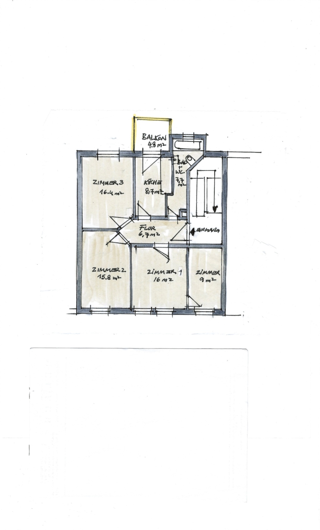 Wohnung Nord Heinrichstrasse 1 - Plan