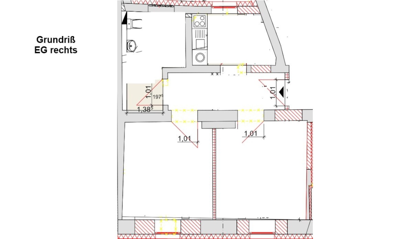 WG-geeignet: 2 ZKB im Fränkischen Hof - Frisch saniert – Innere Uferstraße 8, 86153 Augsburg Innenstadt – Vorschaubild 9